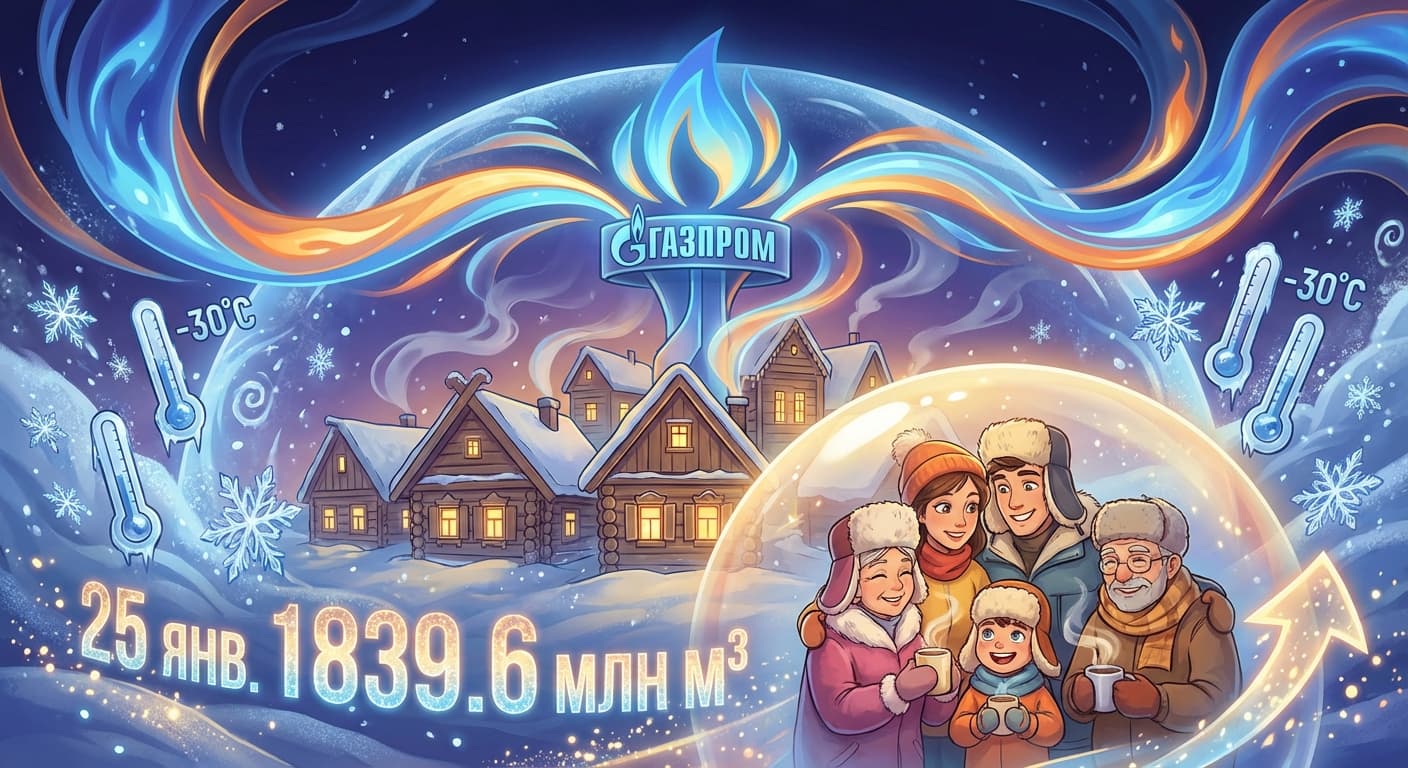 «Газпром» обновил рекорд суточных поставок газа российским потребителям