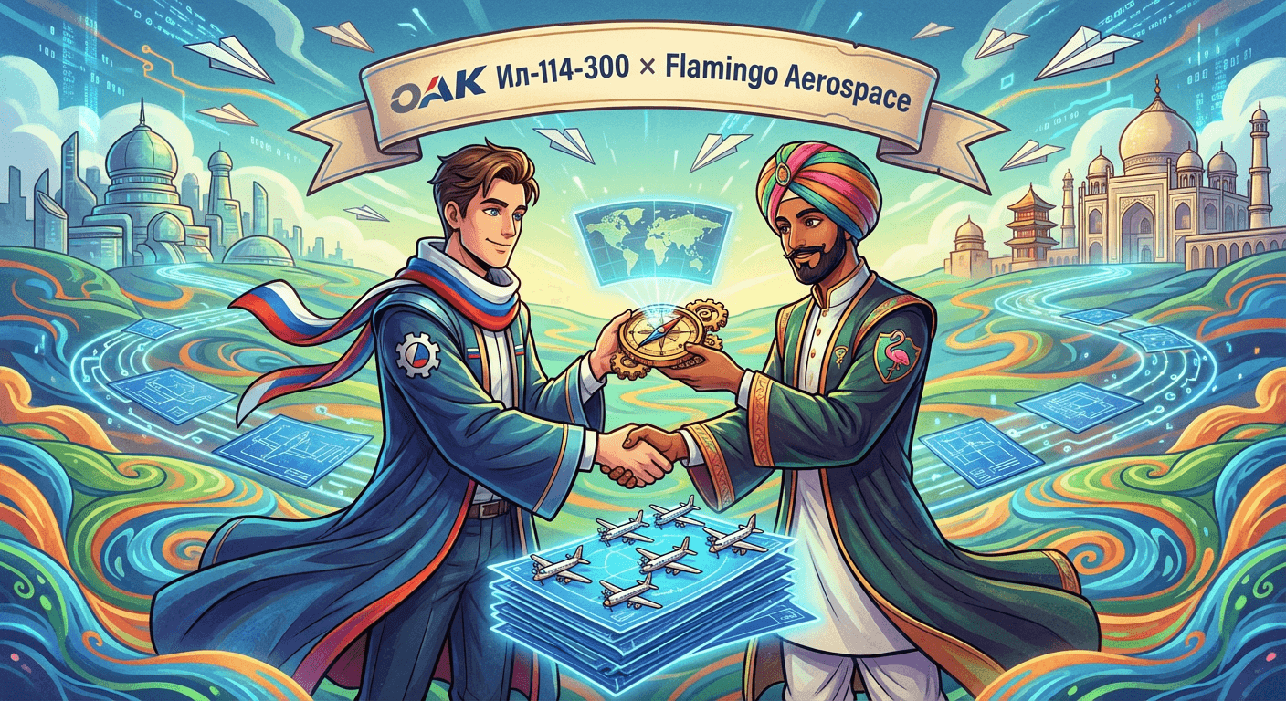 ОАК договорилась с индийской Flamingo Aerospace о поставке шести самолетов Ил-114-300