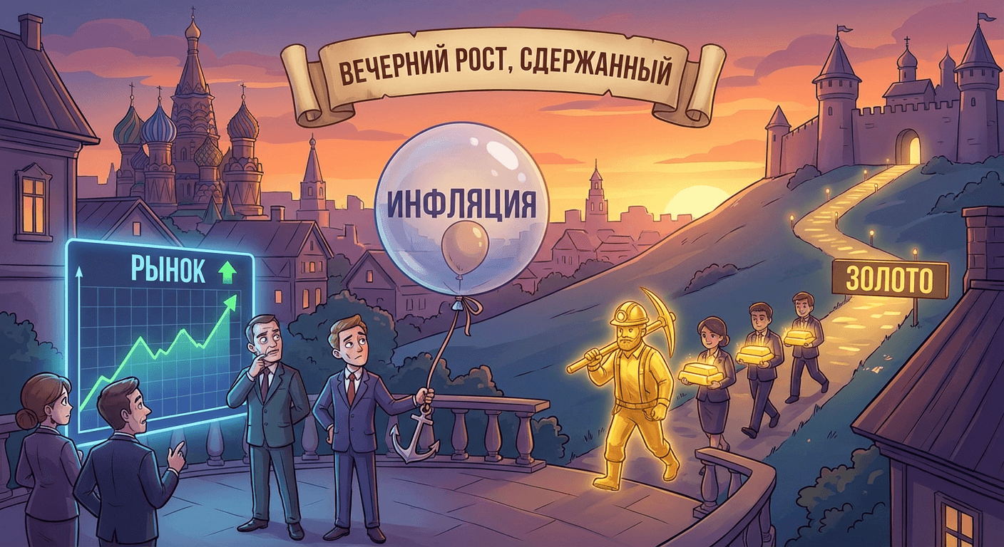 Рынок вечером слегка растет, инвесторы сдержанно отнеслись к замедлению инфляции