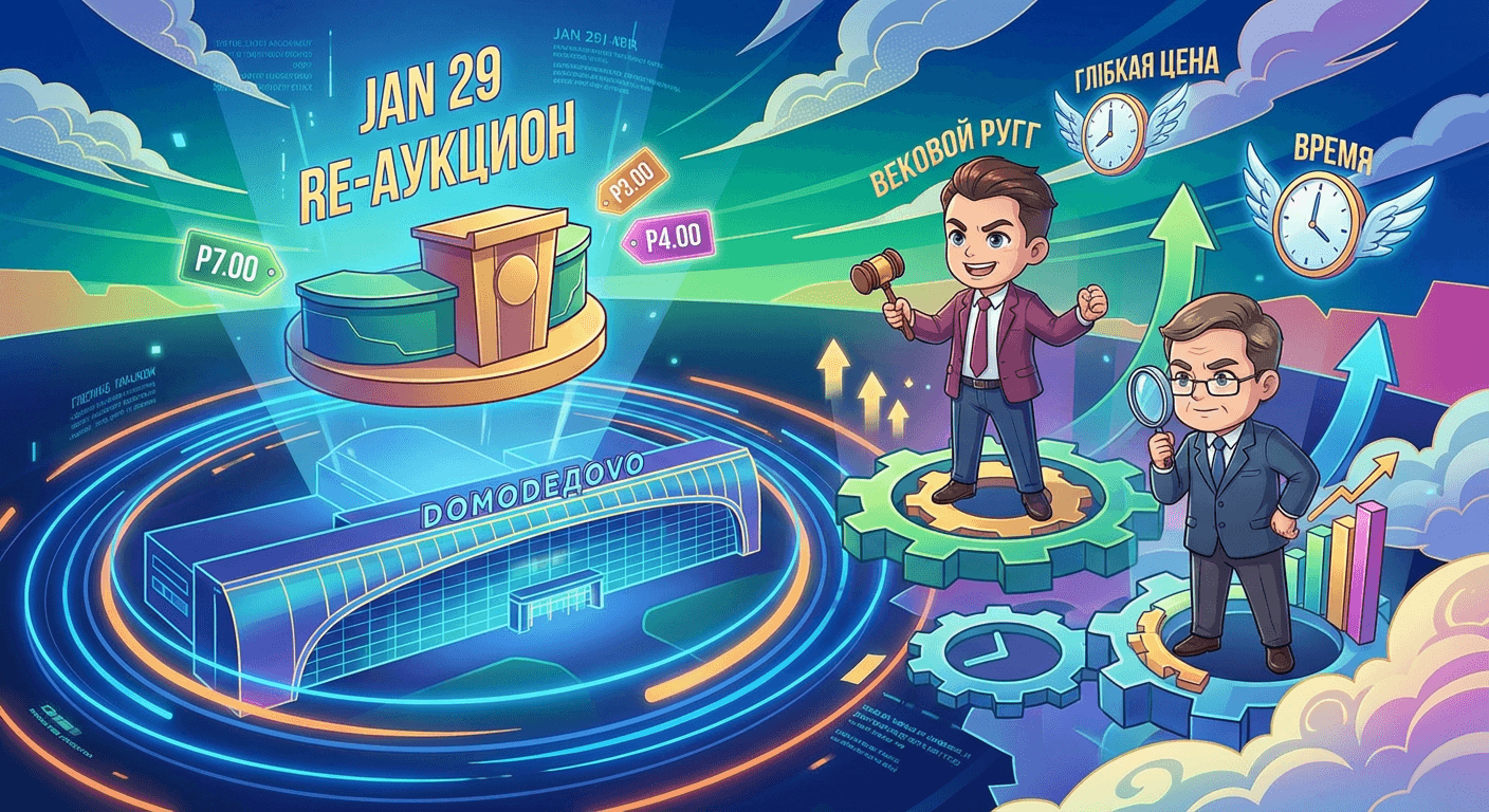 Повторный аукцион по продаже “Домодедово” - основные события 29 января