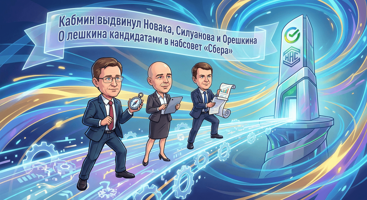 Кабмин выдвинул Новака, Силуанова и Орешкина кандидатами в набсовет «Сбера»