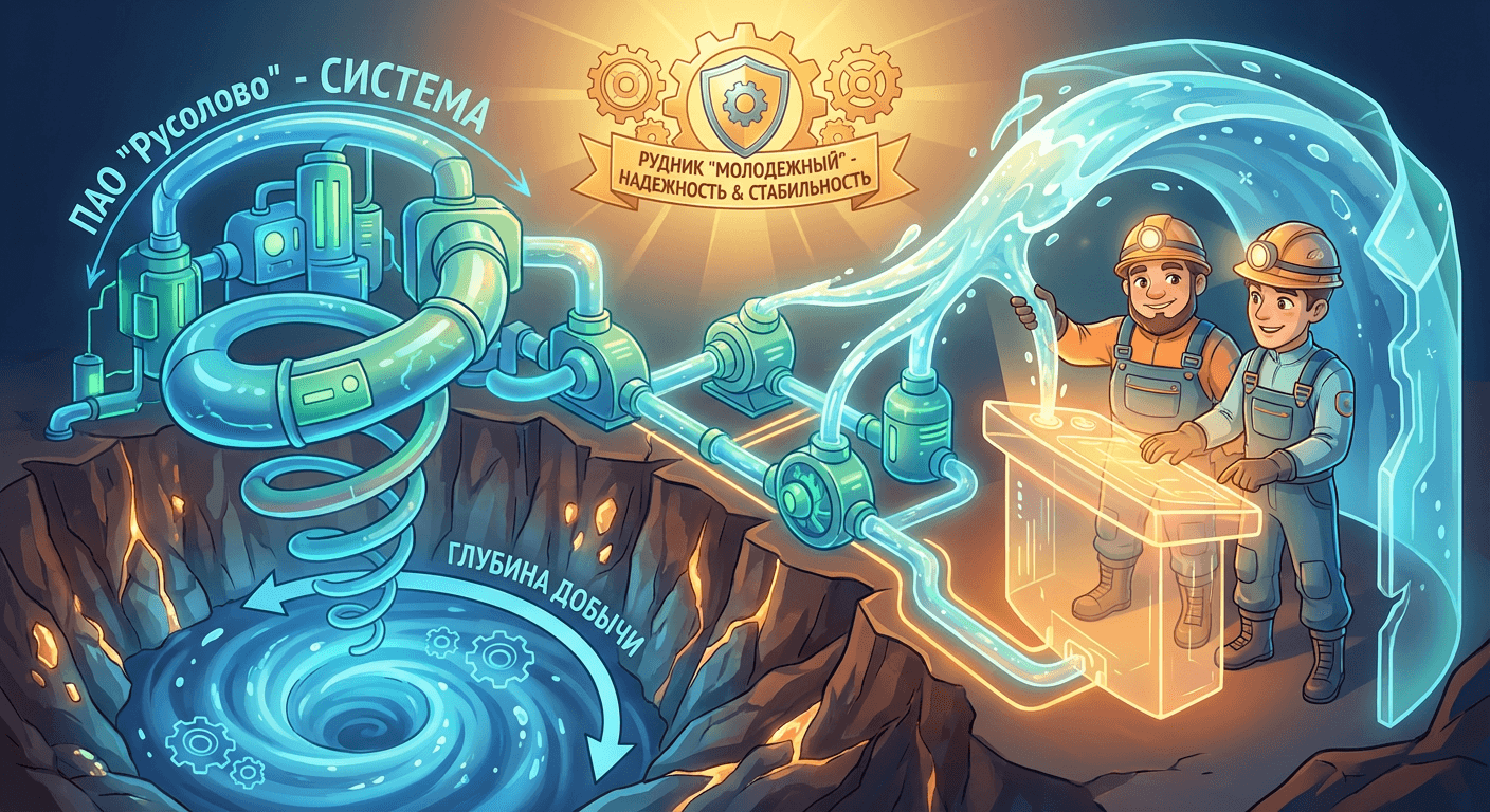 «Русолово» внедрило постоянную системы водоотлива на руднике «Молодежный»