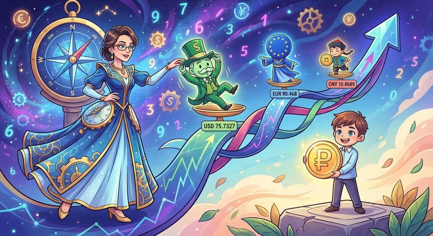 ЦБ снизил официальный курс доллара на 31 января до 75,7327 рубля