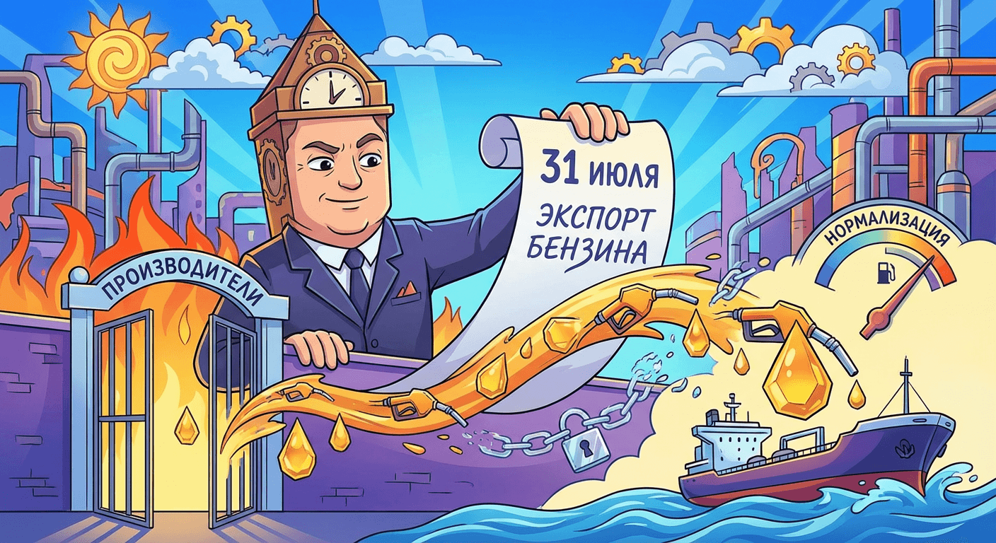 Правительство России разрешило до 31 июля экспорт бензина производителям