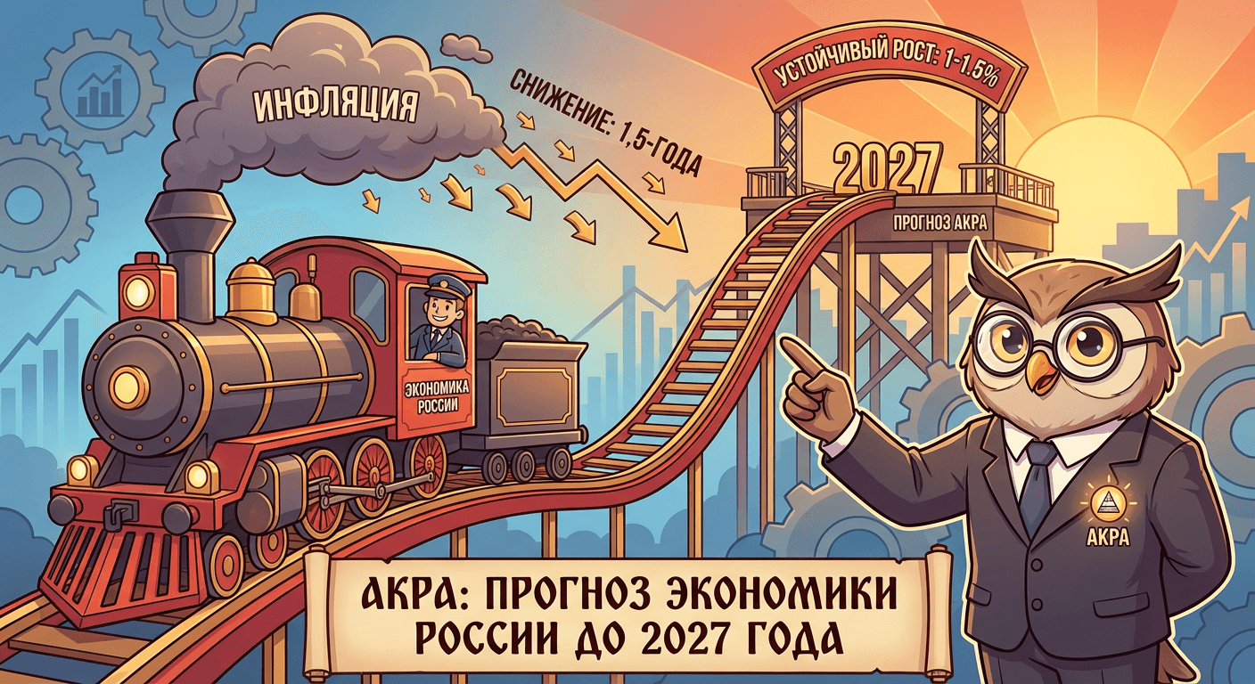 АКРА прогнозирует рост экономики России до 1-1,5% к 2027 году