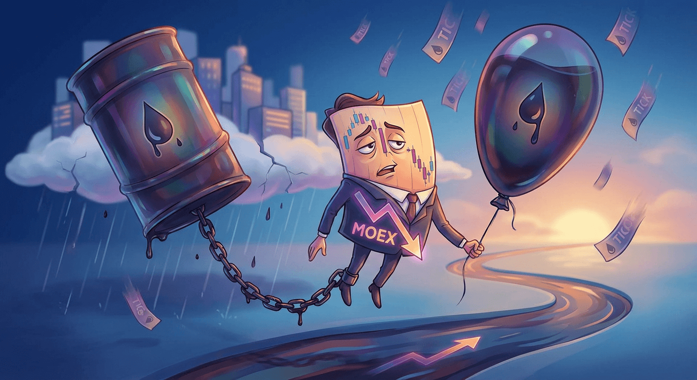 Российский рынок снижается вслед за ценами на нефть