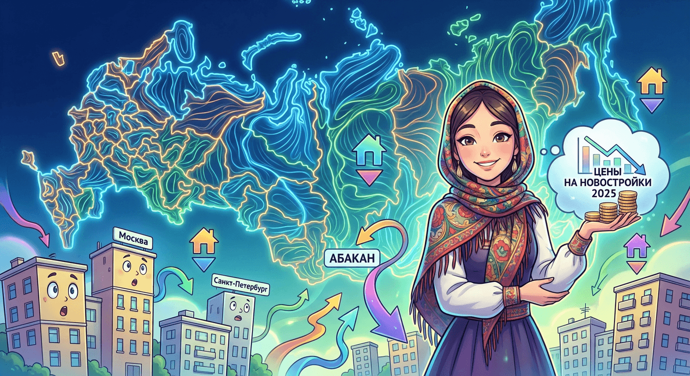 В каких городах России снизились цены на новостройки в 2025 году