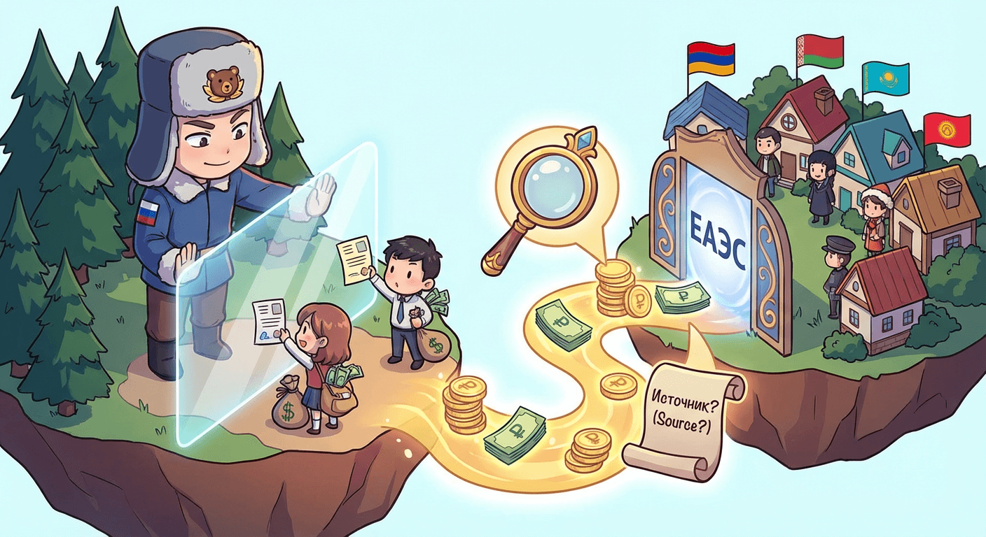 Россия вводит ограничения на вывоз наличных рублей в ЕАЭС