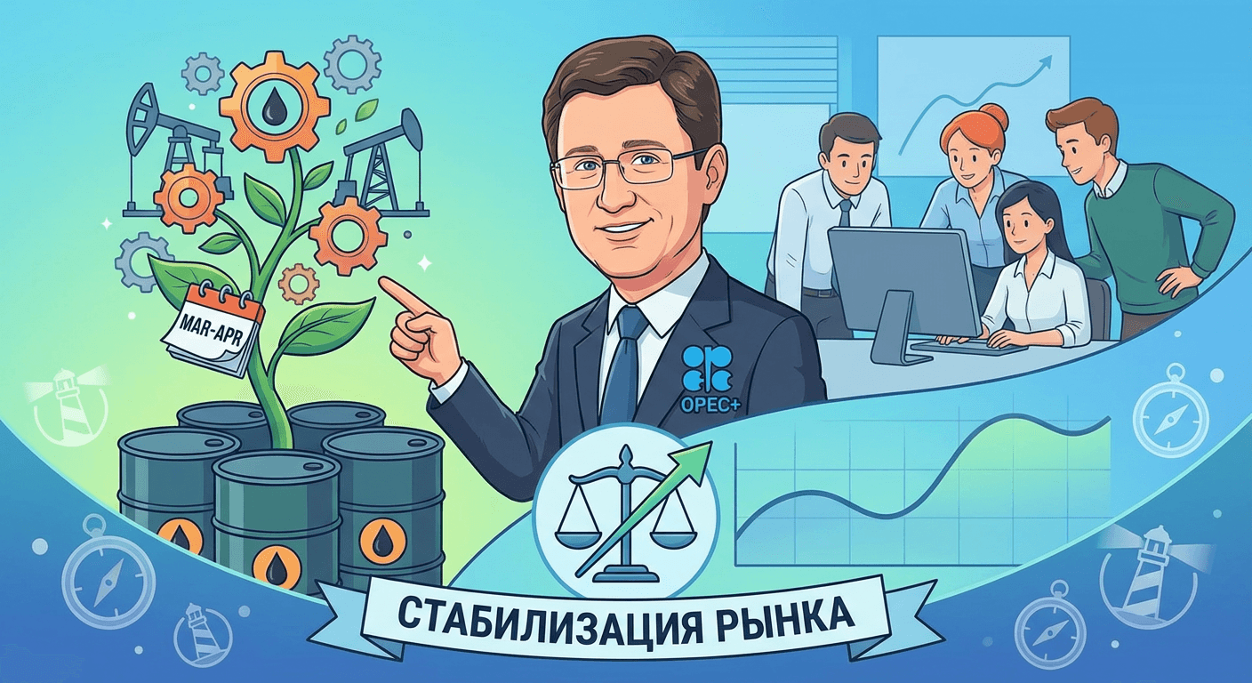 Новак сообщил, что ОПЕК+ ожидает постепенный рост мирового спроса на нефть с марта-апреля