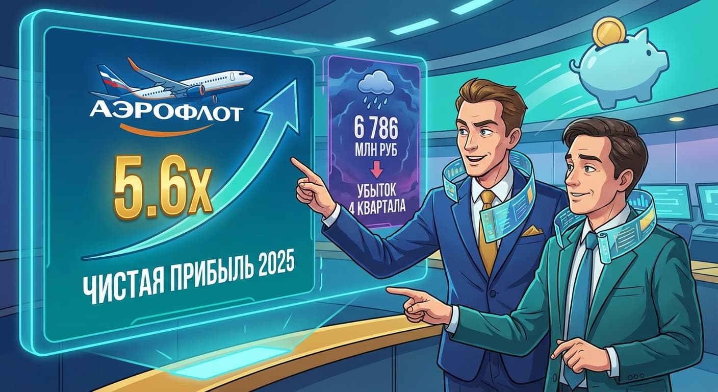 Чистая прибыль "Аэрофлота" в 2025 году по РСБУ выросла в 5,6 раза
