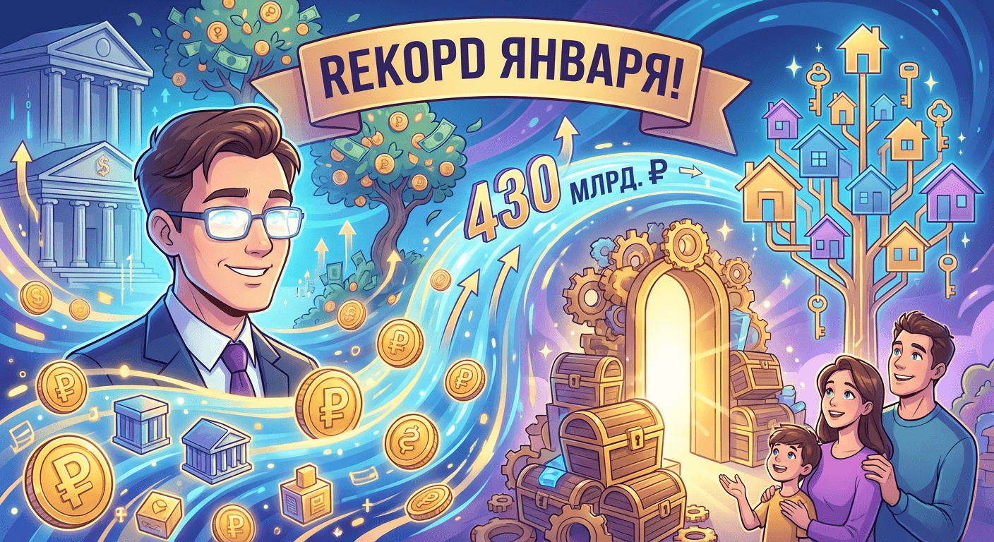 Банки в январе установили рекорд по ипотеке