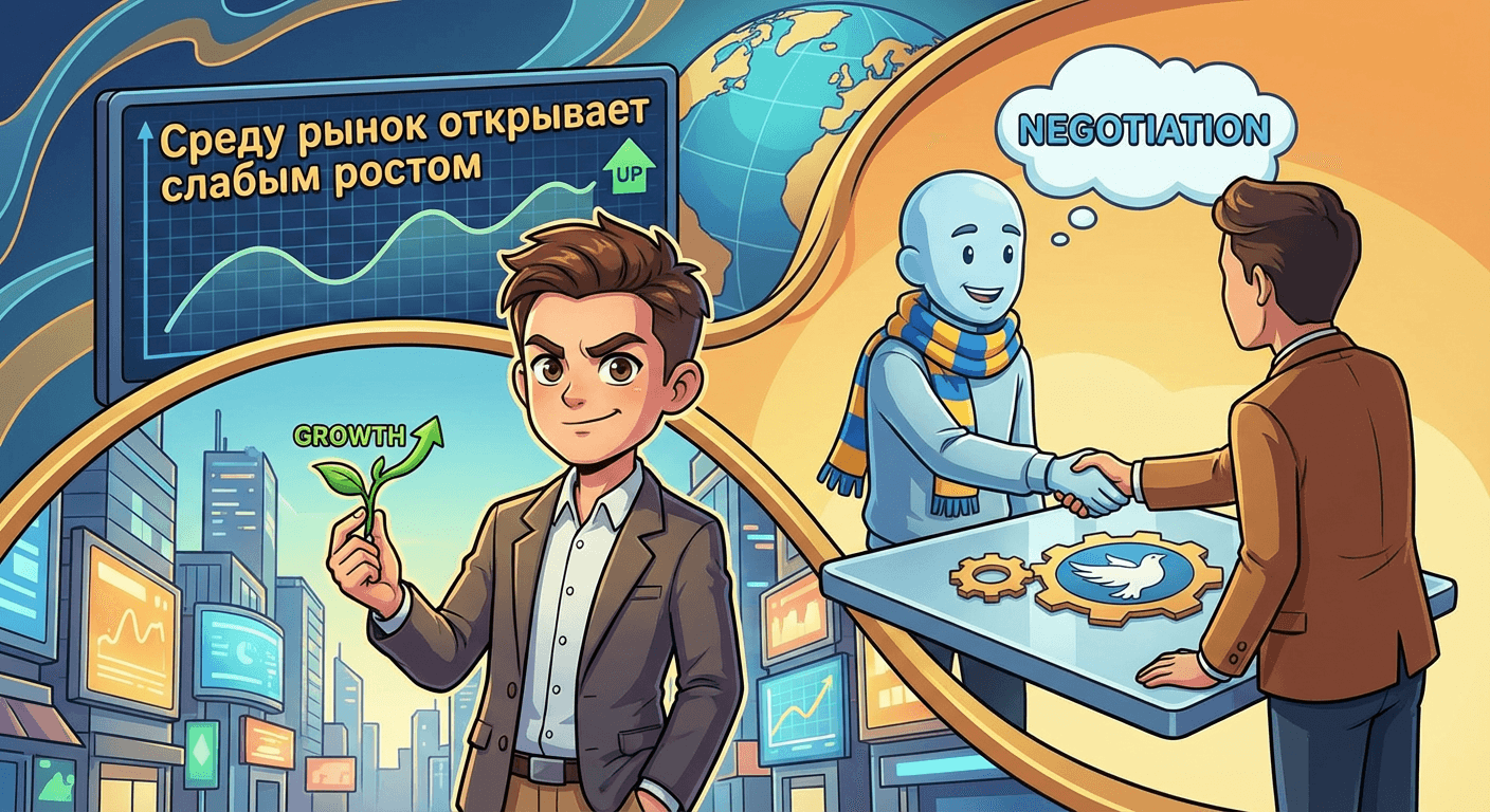 Среду рынок открывает слабым ростом