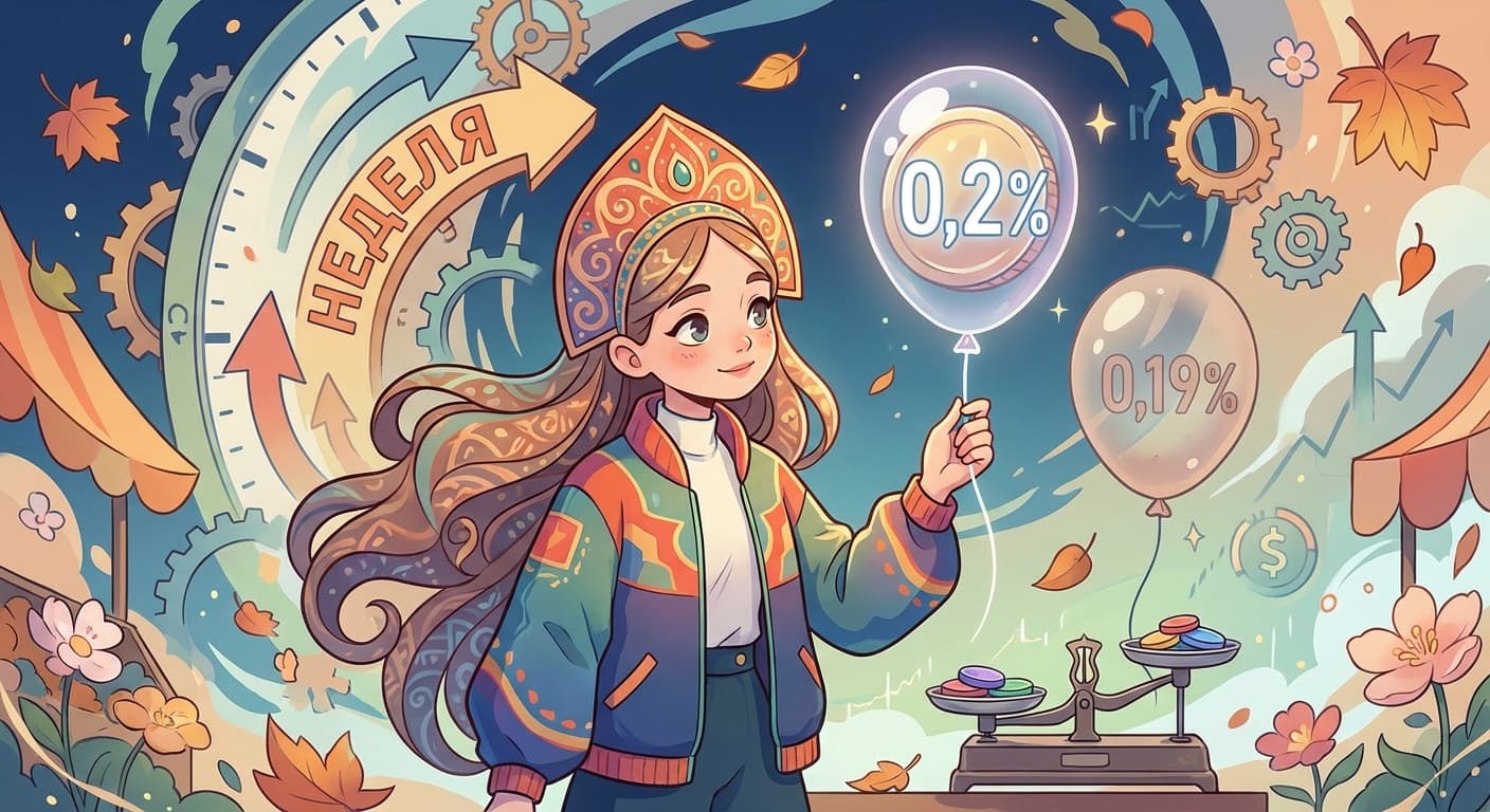 Недельная инфляция в России составила 0,2%