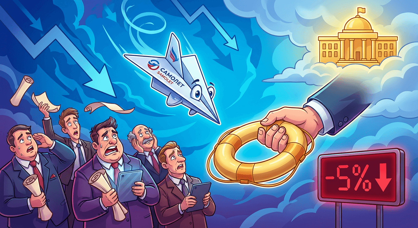 Акции и облигации «Самолета» падают на известиях об обращении к правительству за господдержкой