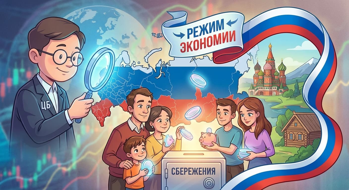 ЦБ сообщил о переходе россиян в режим экономии