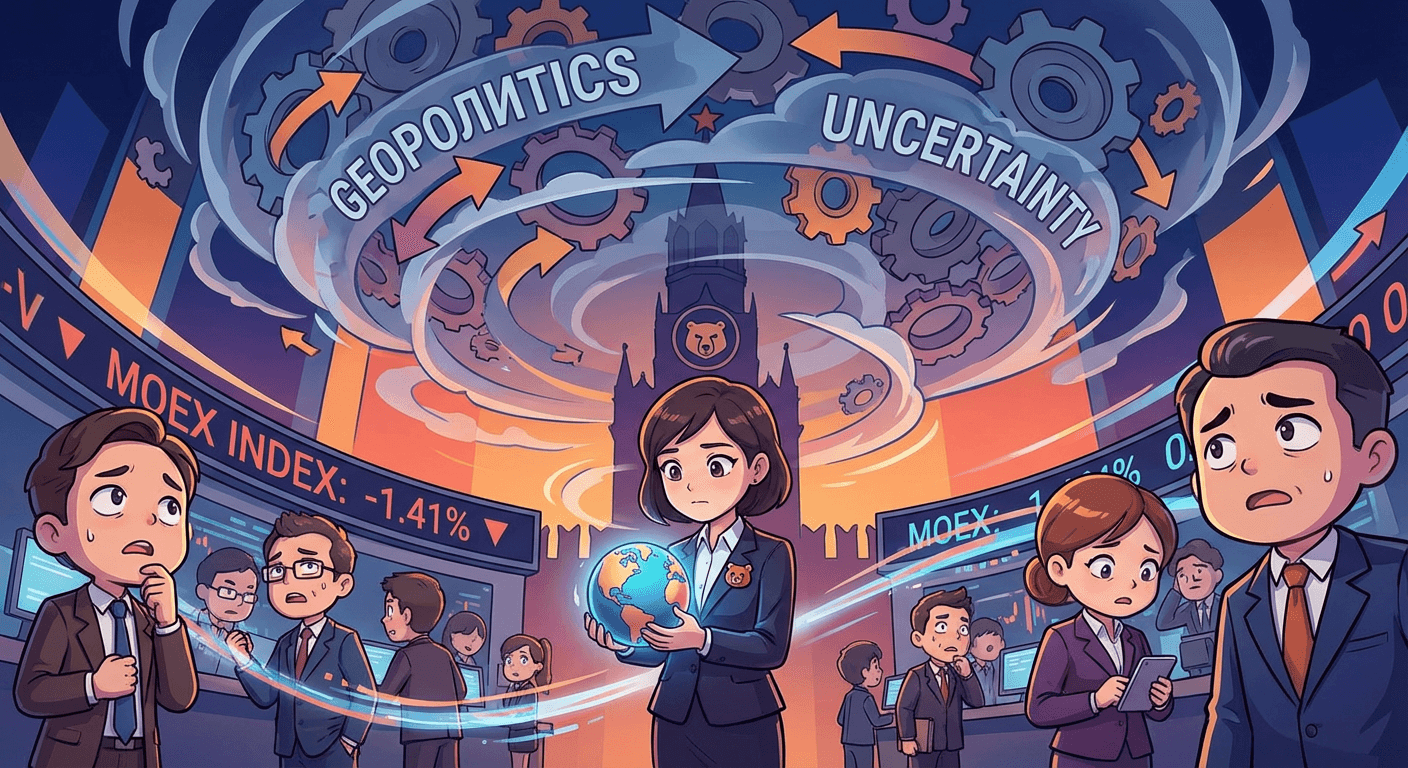 Геополитическая неопределенность давит на российский фондовый рынок