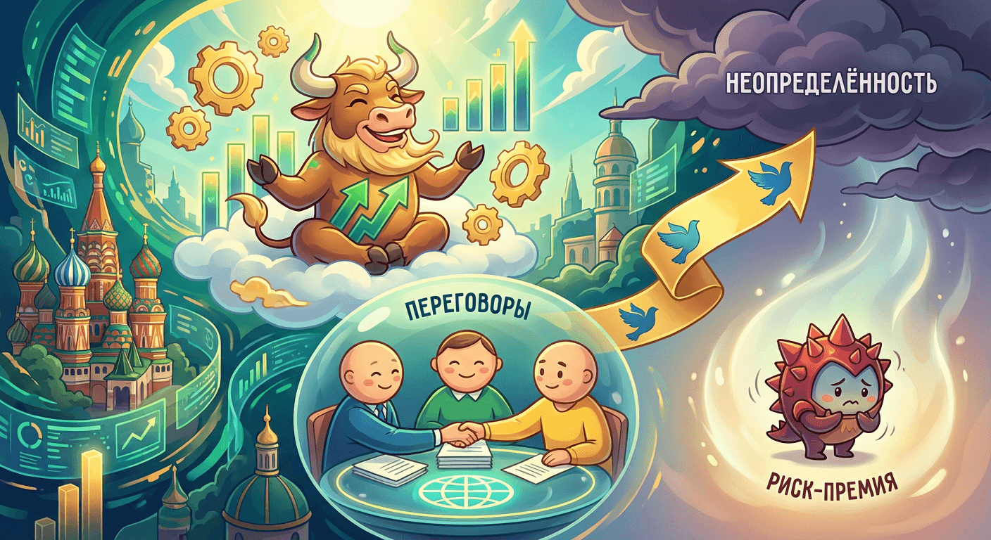 Российский рынок позитивно реагирует на новости по трехсторонним переговорам