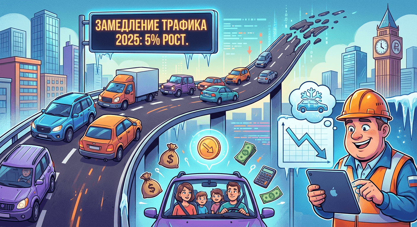 Рост трафика на платных трассах в России резко замедлился