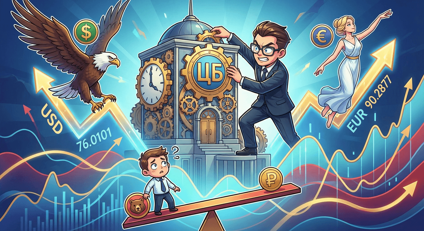 ЦБ повысил официальный курс доллара на 27 января до 76,0101 рубля