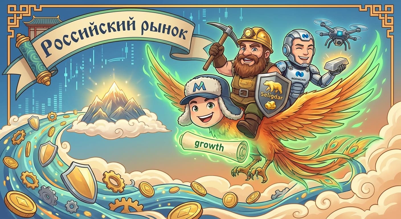 Российский рынок в субботу продолжает рост, в лидерах вновь «Селигдар» и «Норникель»