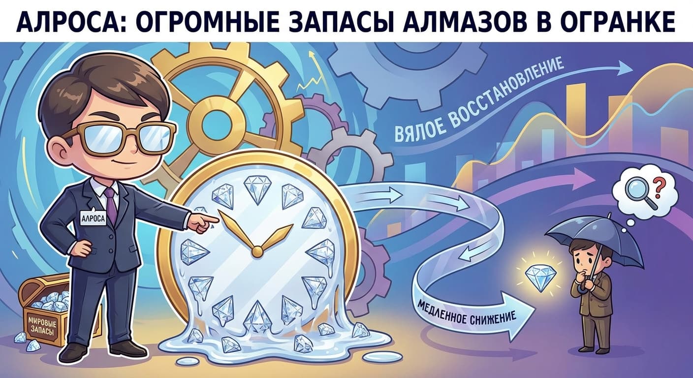 Огромные мировые запасы алмазов в огранке снижаются медленно, заявили в «АЛРОСА»
